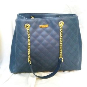 Joy & Iman womens dark blue shoulder bag
